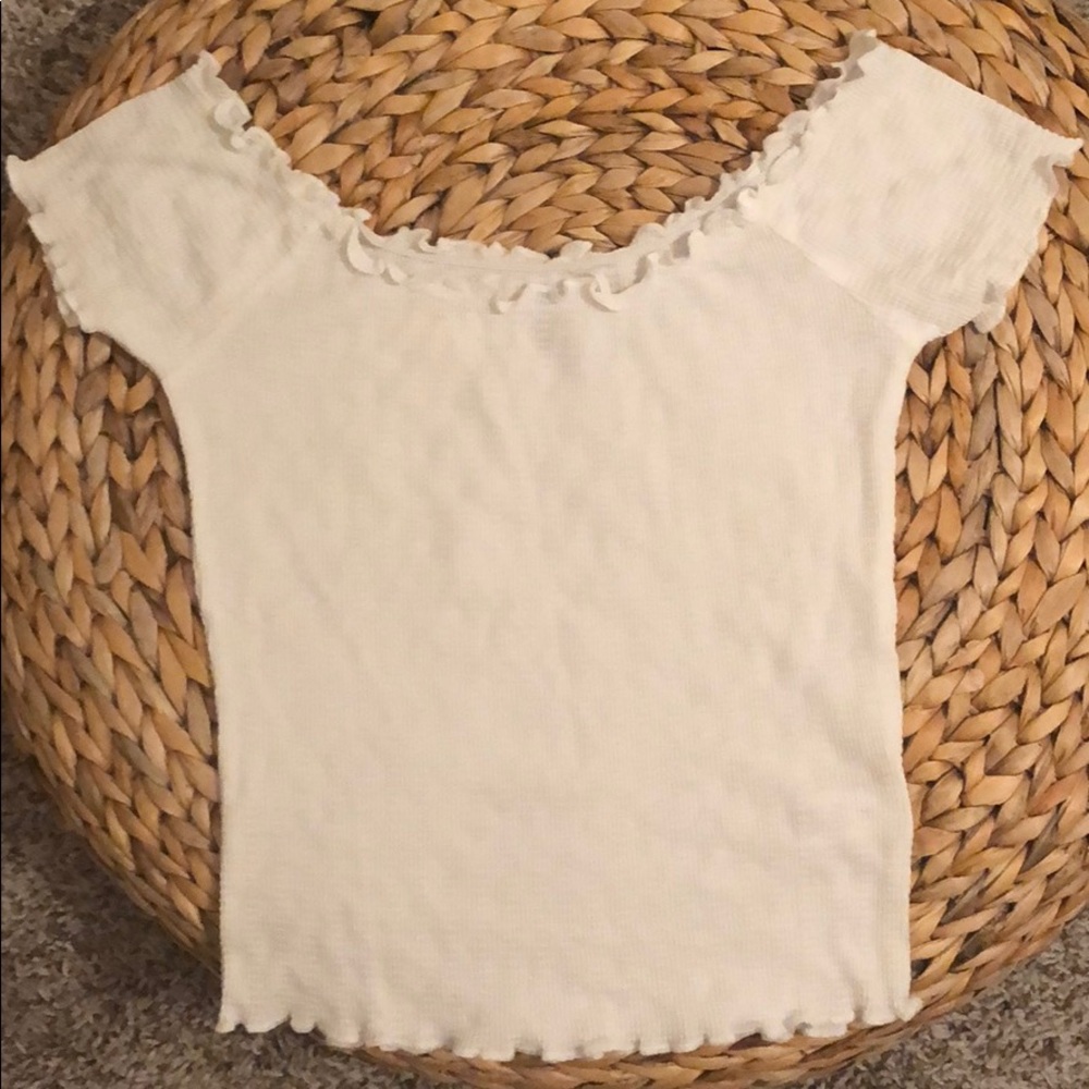 White off shoulder top